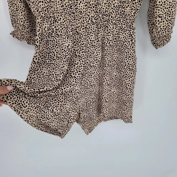 Anthropologie Beachgold animal print Romper Chelsea covet up size small - Picture 9 of 10